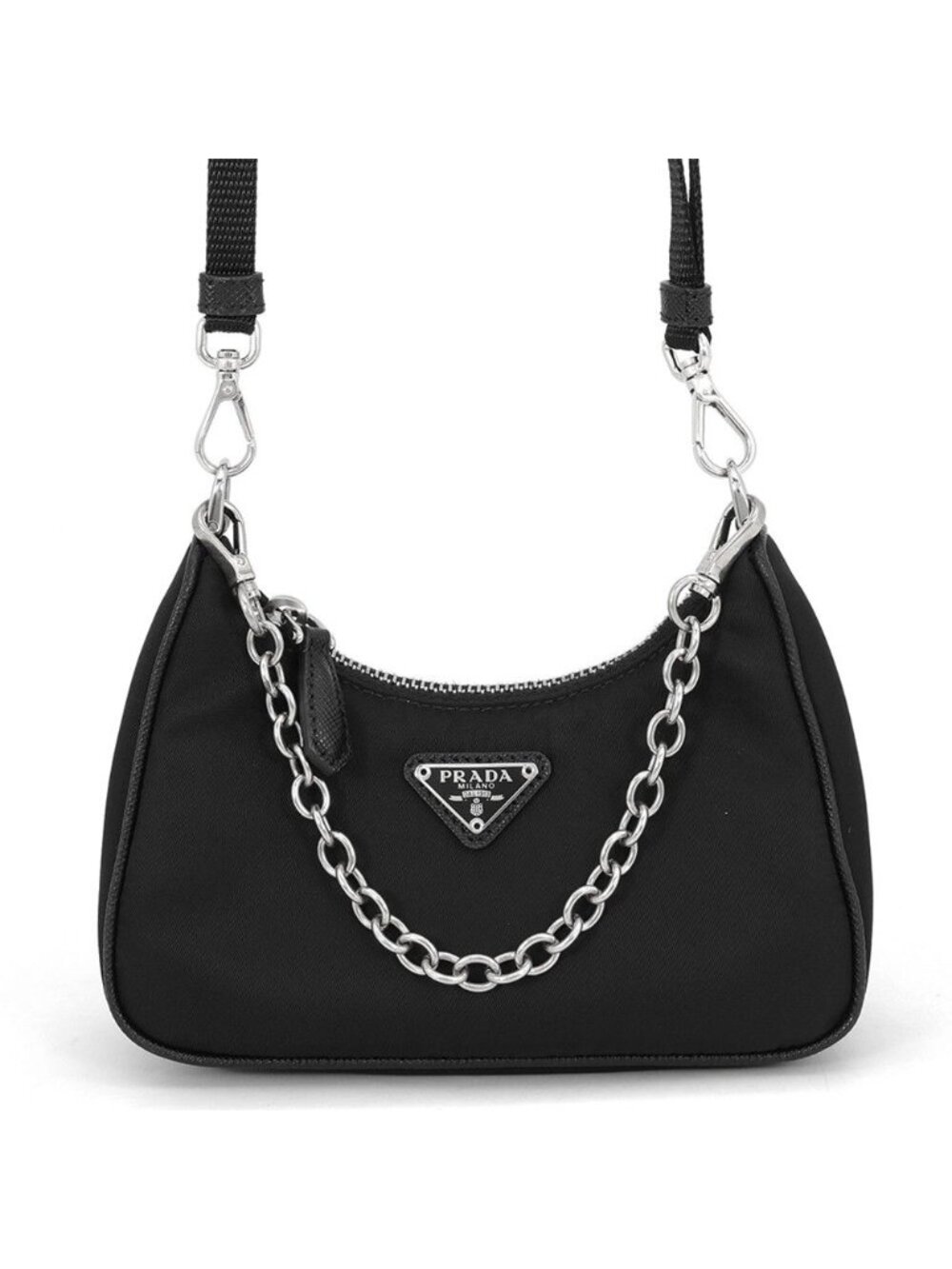 Prada Shoulder Bag Re Edition Tessuto Micro Nylon 2-Way Black